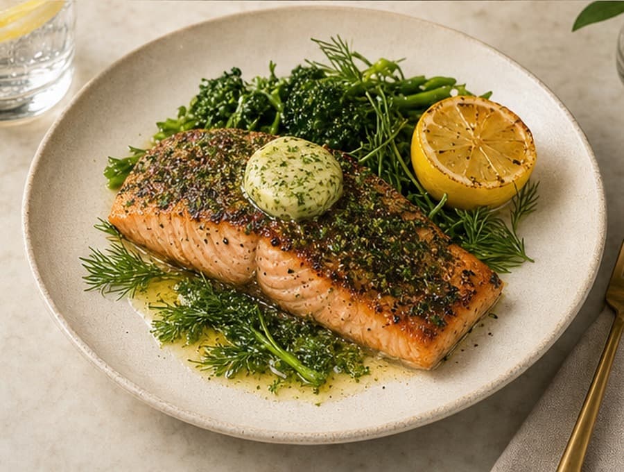 Herb-Crusted Grilled Salmon