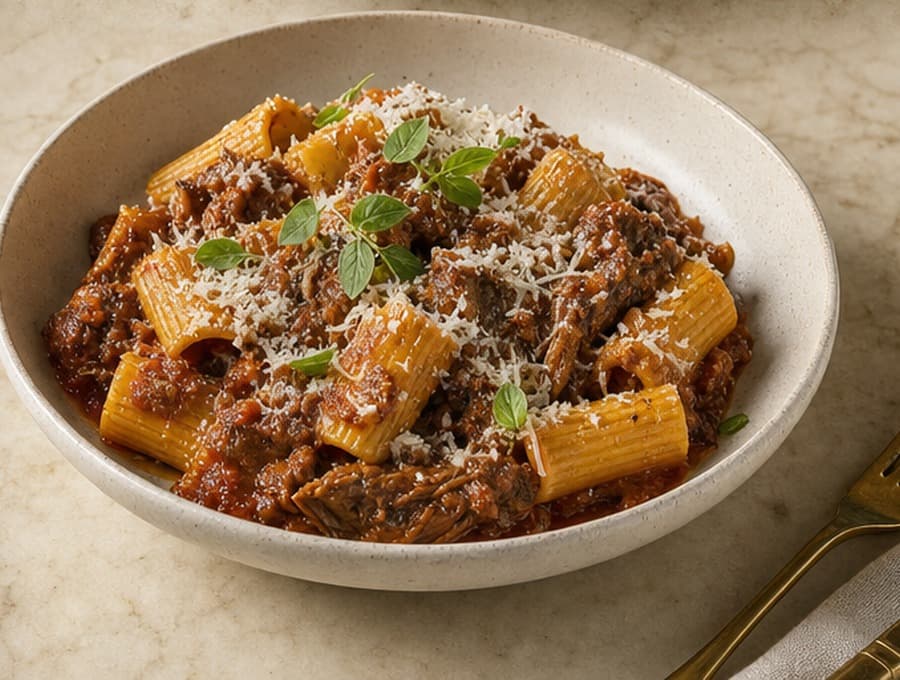 Slow Braised Beef Ragù Rigatoni
