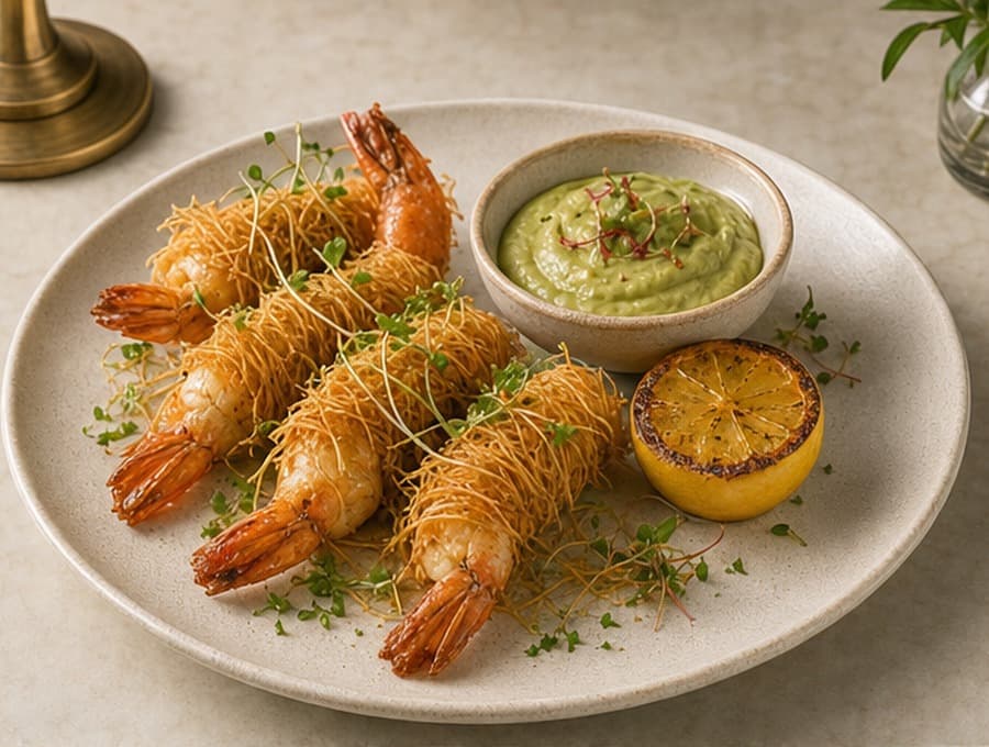 Kunafa Prawns