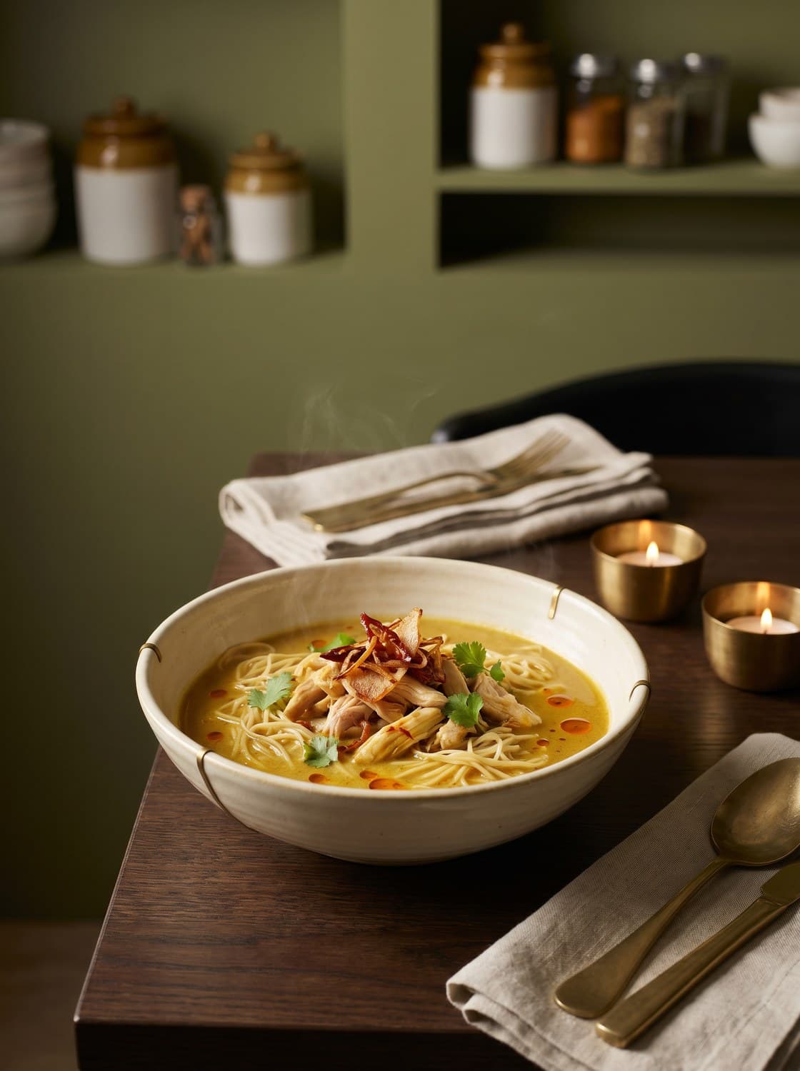 Chicken Noodle Curry Soup