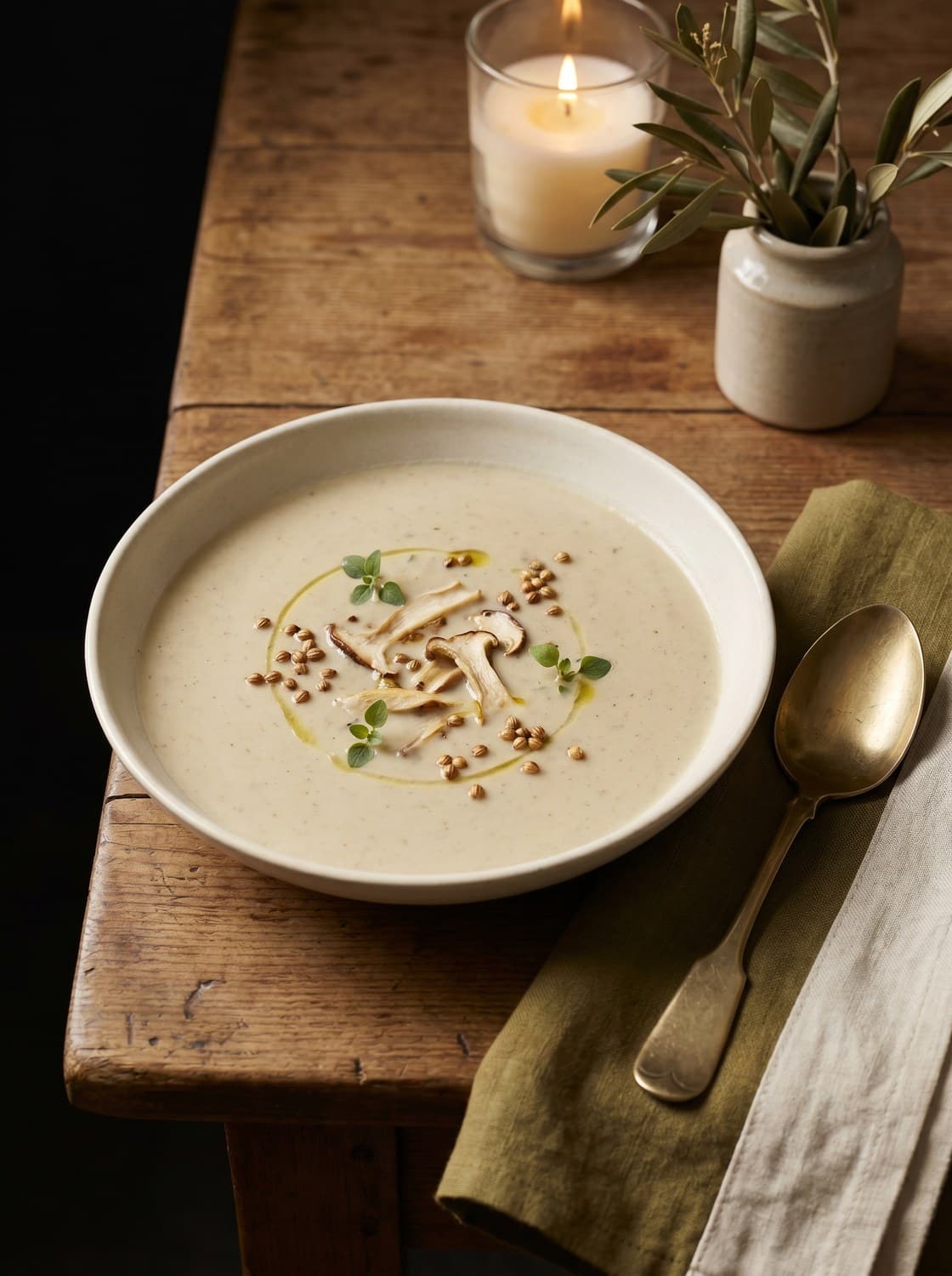 Coriander Mushroom Soup