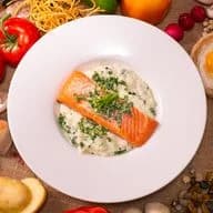 *Crispy Salmon Kale Risotto